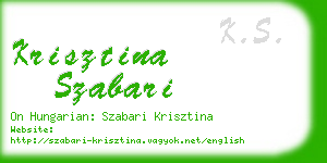 krisztina szabari business card